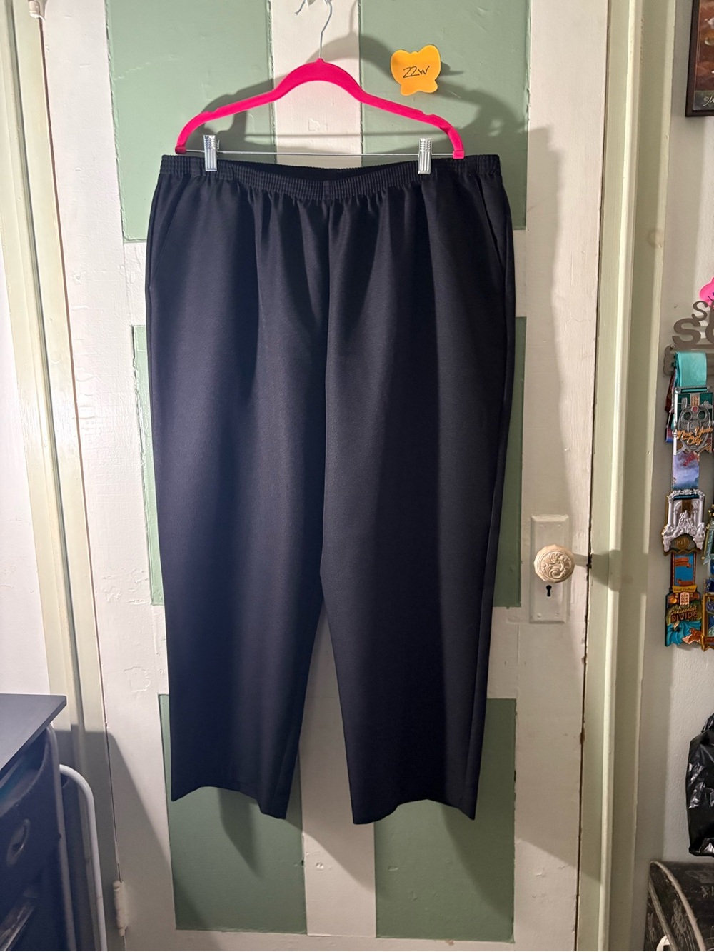 Woman’s Black Elastic-Waist Dress Pants